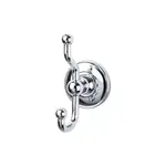 Top Knobs Edwardian Bath Double Hook Plain Backplate Polished Chrome 5 Inch
