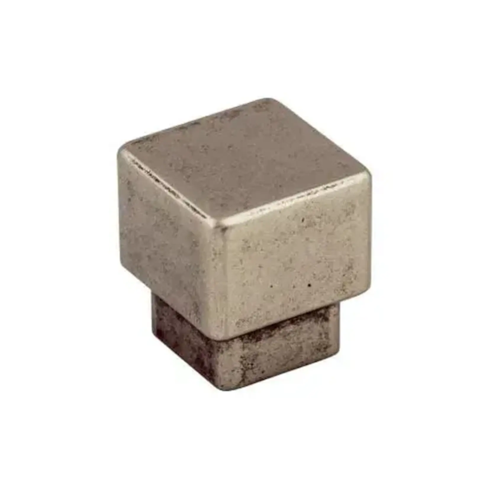 Top Knobs Tapered Square Knob Pewter Antique - 1 in