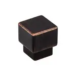 Top Knobs Tapered Square Knob Tuscan Bronze - 1 in
