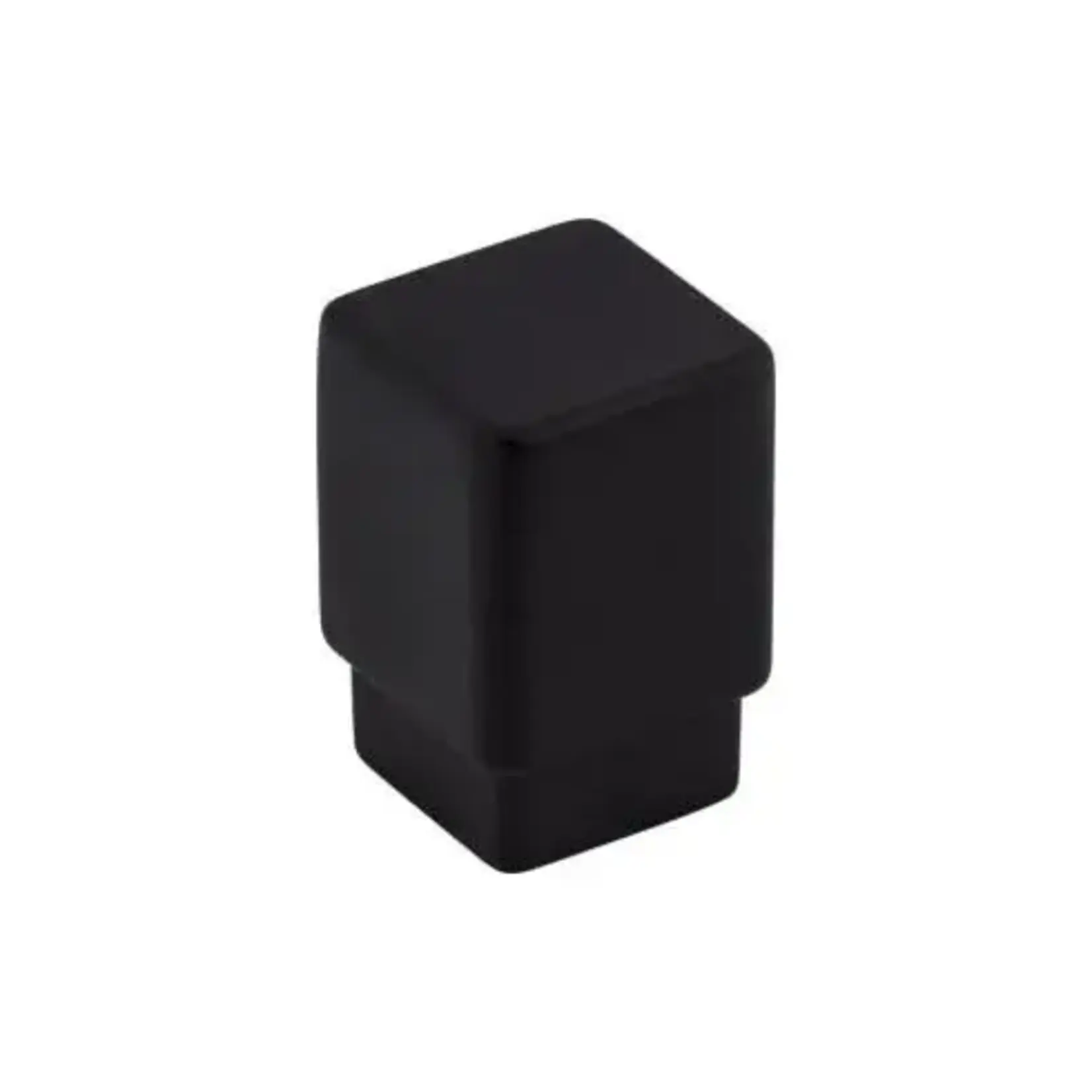 Top Knobs Tapered Square Knob Flat Black - 3/4 Inch