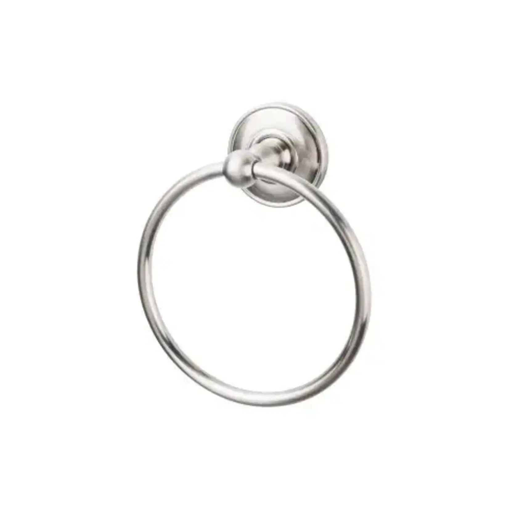 Top Knobs Edwardian Bath Ring Plain Backplate Brushed Satin Nickel
