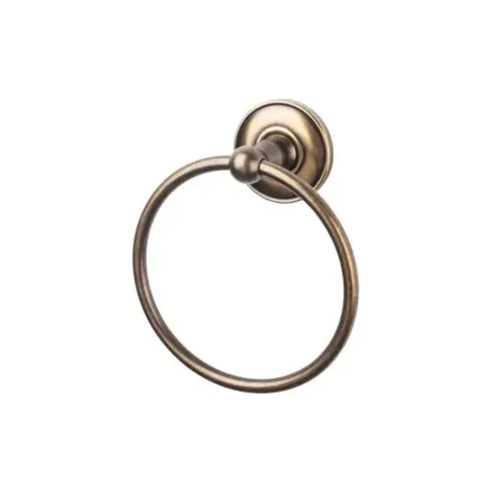 Top Knobs Edwardian Bath Ring Plain Backplate German Bronze