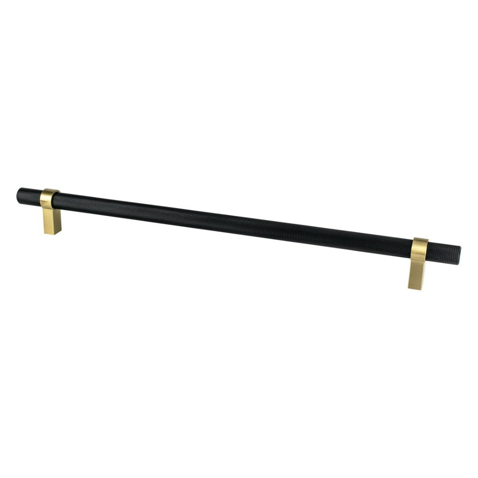 Berenson Radial Reign Knurled Appliance Pull Matte Black and Modern Brushed Gold - 18 in