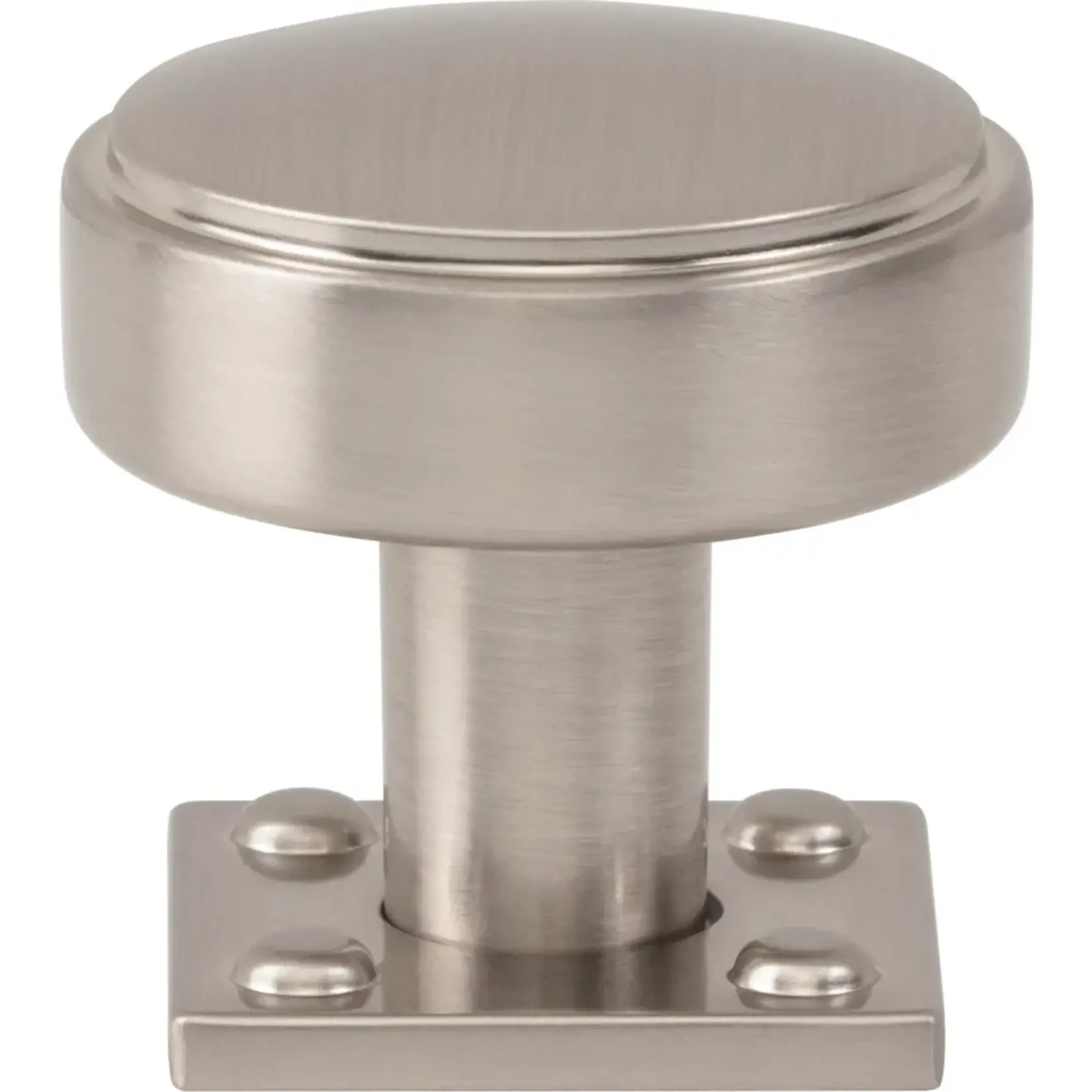 Benning Knob With Backplate Brushed Nickel 1 1/4 Inch (1 Inch Backplate)