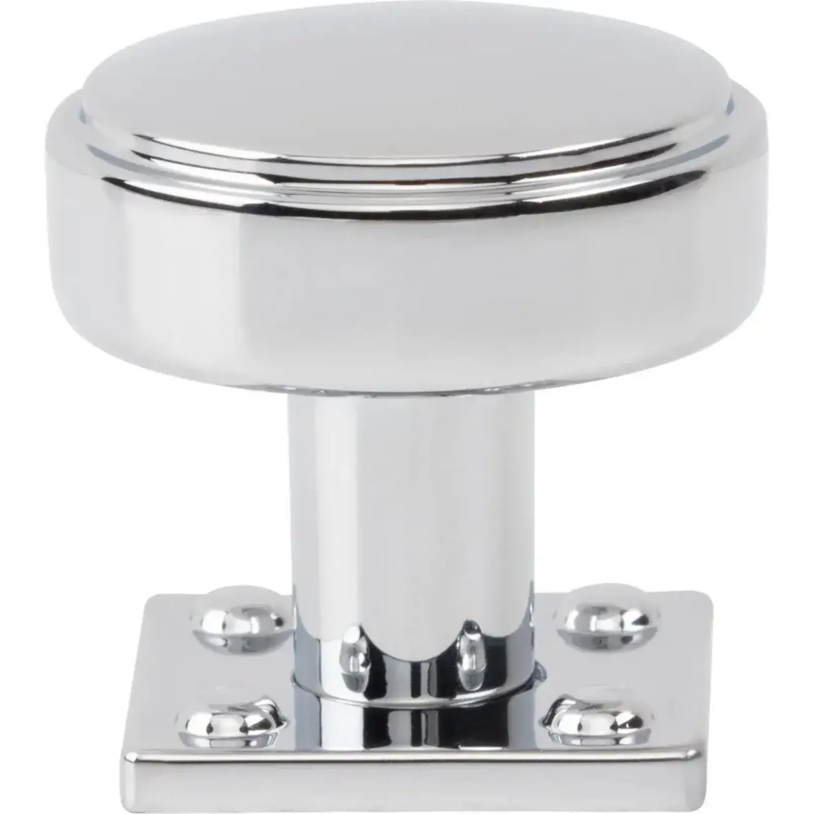 Benning Knob With Backplate Polished Chrome 1 1/4 Inch (1 Inch Backplate)