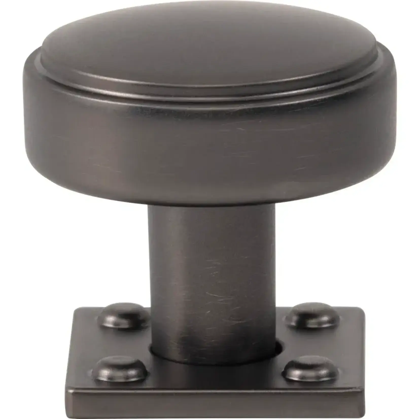Benning Knob With Backplate Slate 1 1/4 Inch (1 Inch Backplate)