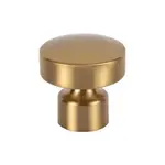 Lennox Knob Warm Brass  - 1 1/4 in
