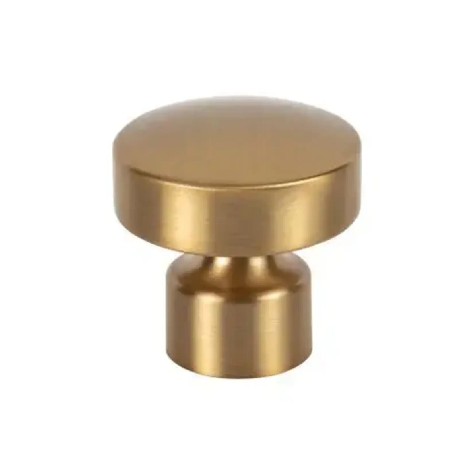 Lennox Knob Warm Brass  - 1 1/4 in
