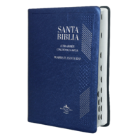 SANTA BIBLIA RVR60 LETRA GRANDE INDICADORES AZUL