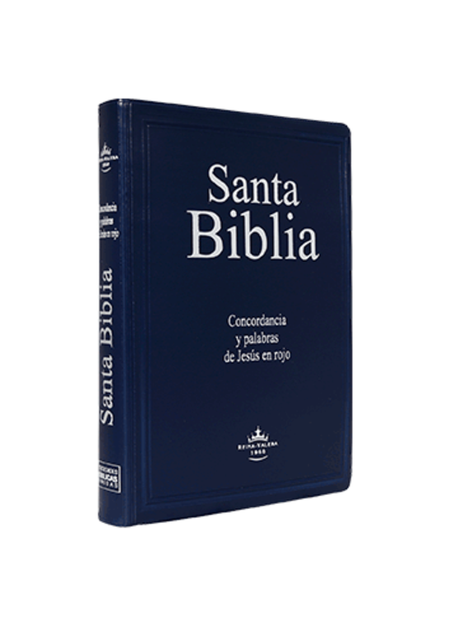 SANTA BIBLIA RVR60 LETRA GIGANTE VINIL AZUL