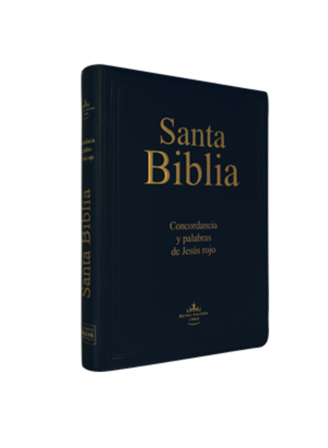 BIBLIA RVR60 CON CONCORDANCIA CANTO ROJO VINIL NEGRA