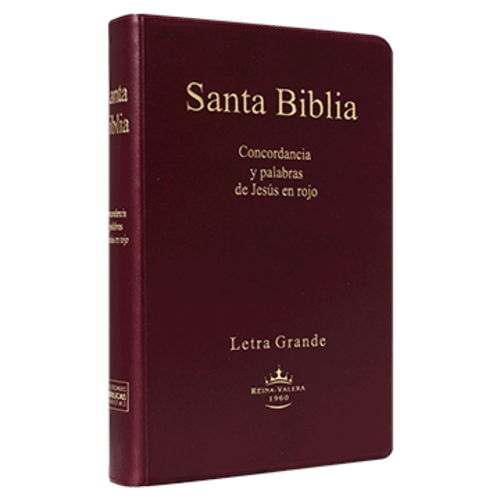 SOCIEDAD BIBLICA SANTA BIBLIA RVR60 MEDIANA LETRA GRANDE VINIL VINO