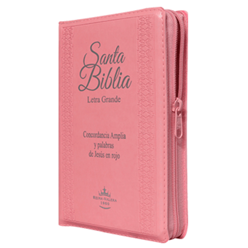 SOCIEDAD BIBLICA BIBLIA RVR60 INDICES CON CIERRE LETRA GRANDE ROSA