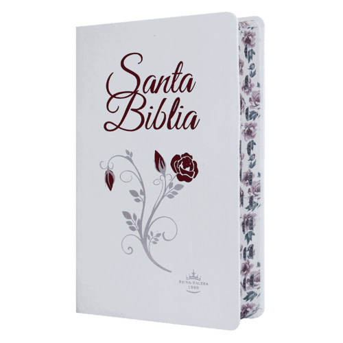 SOCIEDAD BIBLICA SANTA BIBLIA PIEL BLANCA FLOR SOCIEDAD BIBLICA SANTA BIBLIA PIEL BLANCA FLOR
