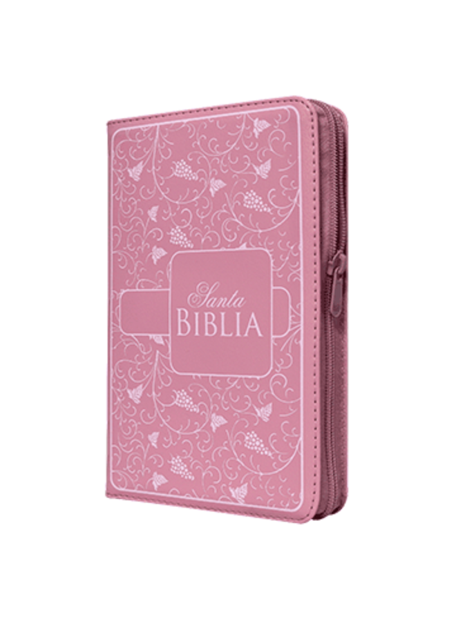 BIBLIA RVR60 ROSA CON CIERRE