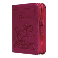 SANTA BIBLIA RVR60 ROSA FUCSIA MINI CON CIERRE