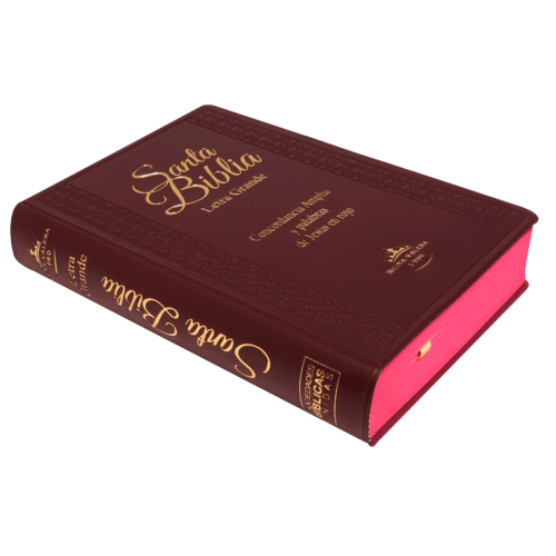 SOCIEDAD BIBLICA SANTA BIBLIA RVR60 LETRA GRANDE MAXI CONCORDANCIA INDICES VINIL VINO