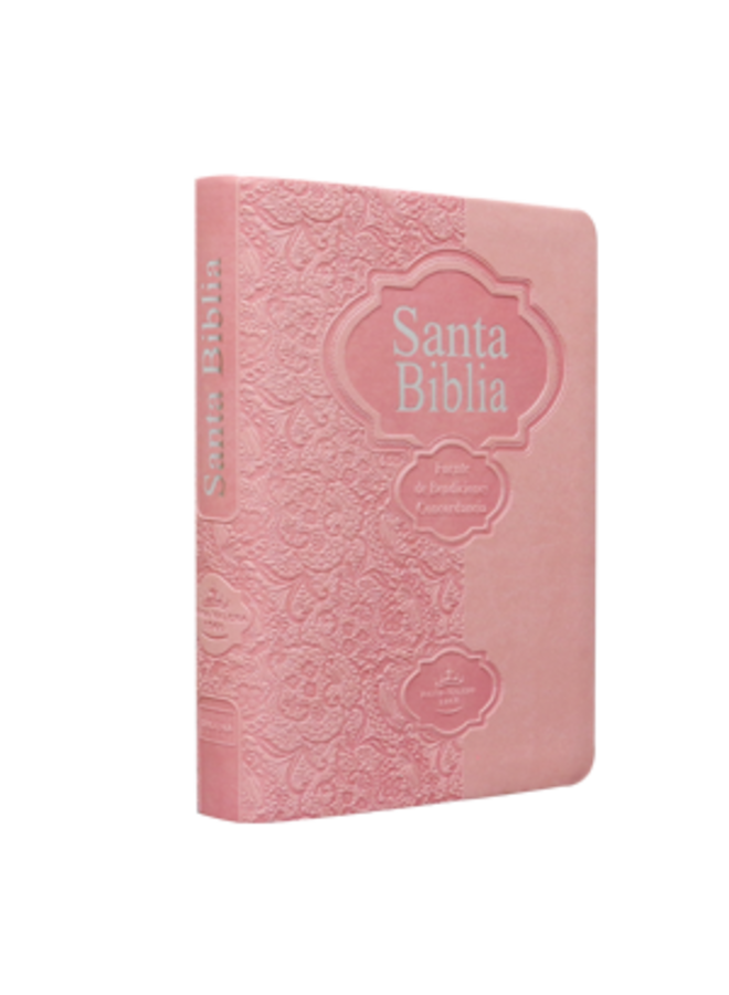SANTA BIBLIA RVR60 FUENTE DE BENDICIONES PIEL ROSA
