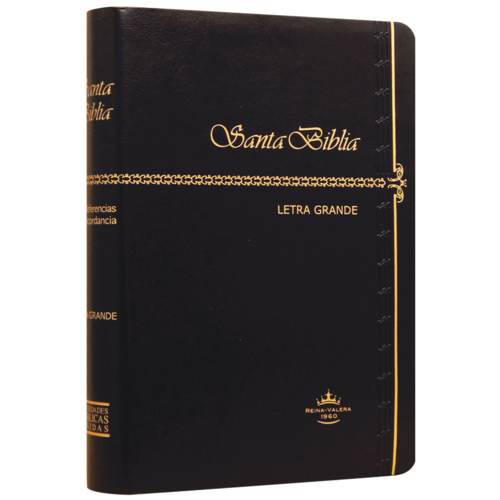 SOCIEDAD BIBLICA SANTA BIBLIA RVR60 LETRA GRANDE PIEL NEGRO SOCIEDAD BIBLICA SANTA BIBLIA RVR60 LETRA GRANDE PIEL NEGRO