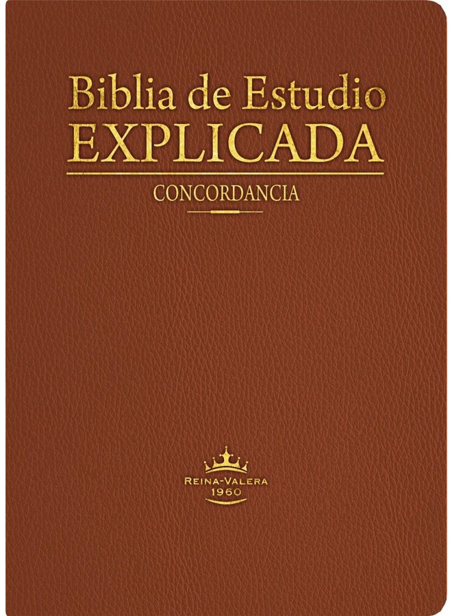 RVR 1960 BIBLIA DE ESTUDIO EXPLICADA CON CONCORDANCIA, MARRON