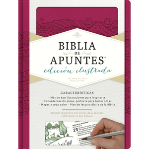PENIEL BIBLIA DE APUNTES ILUSTRADA RVR60 T BLANCO E IP ROSA