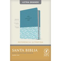 Santa Biblia NTV, Azul, Edición de referencia ultrafina, letra grande, indicadores