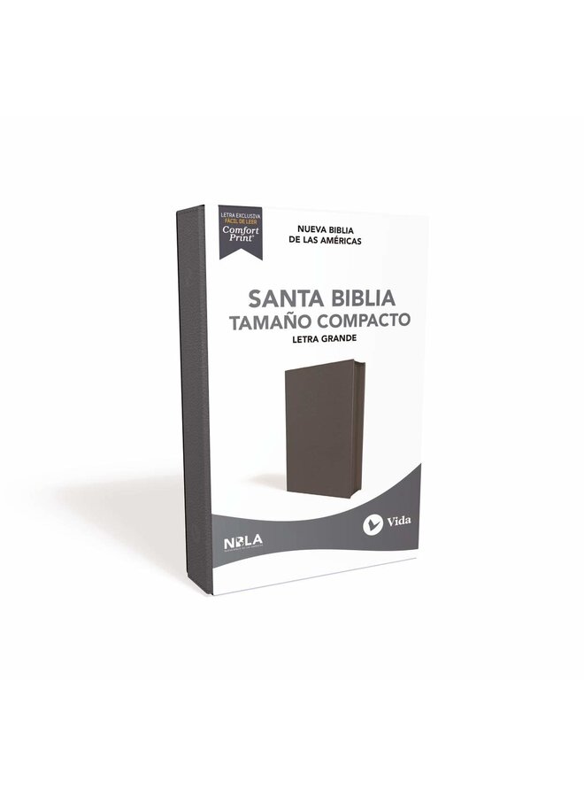 NBLA Santa Biblia Ultrafina, Tamaño Compacto, Piel Fabricada, Azul, con Cierre, Edición Letra Roja
