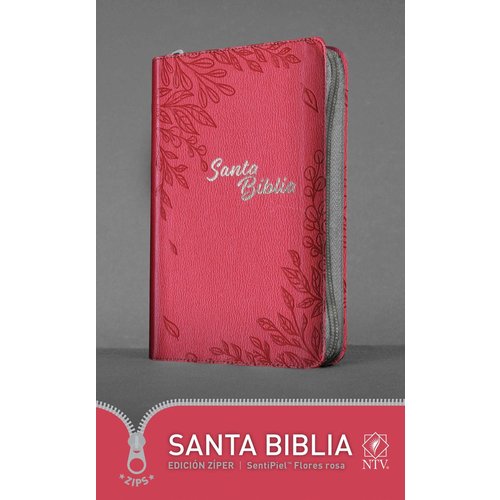 TYNDALE ESPANOL Santa Biblia NTV, Edición zíper, Flores Rosa