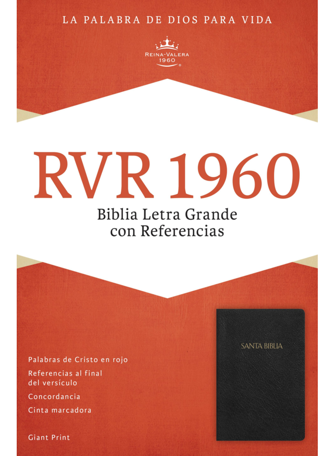RVR 1960 Biblia Negra Letra Gigante con Referencias
