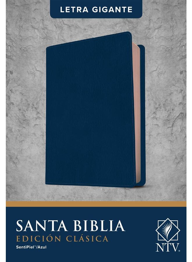 Santa Biblia NTV, Azul, Edición clásica, letra gigante