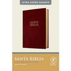 TYNDALE ESPANOL Santa Biblia NTV, Letra Súper Gigante, Pasta Dura, Vino