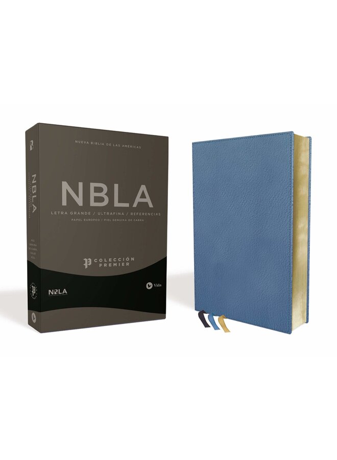 NBLA Biblia Ultrafina, Letra Grande, Colección Premier, Azul