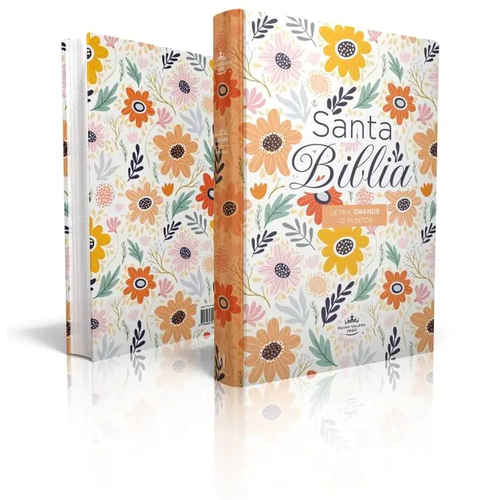 MUNDO BIBLIA Biblia Reina Valera 1960 tamaño manual Letra Grande 12 puntos. Flores Naranja MUNDO BIBLIA Biblia Reina Valera 1960 tamaño manual Letra Grande 12 puntos. Flores Naranja