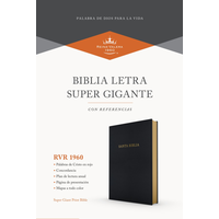 Biblia letra súper gigante, RVR 1960, negro imitación piel