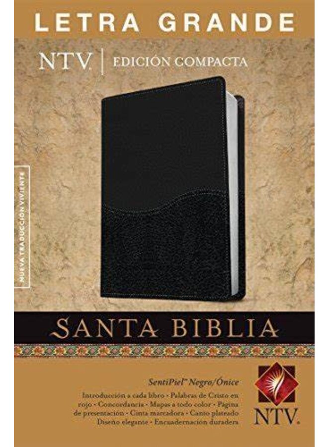 SANTA BIBLIA NTV LETRA GRANDE COMPACTA NEGRO