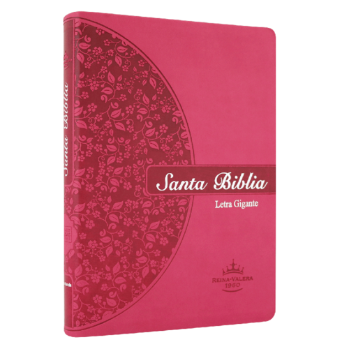 SOCIEDAD BIBLICA SANTA BIBLIA LETRA GIGANTE RELIEVE ROSA