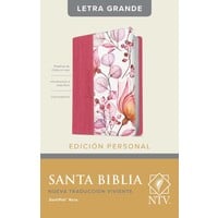 Santa Biblia NTV, Edición personal, letra grande, SentiPiel Rosa Flores