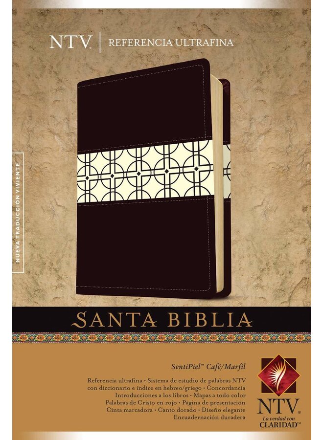 Santa Biblia NTV, Edición de referencia ultrafina, cafe marfil