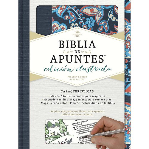 BROADMAN AND HOLMAN RVR 1960 Biblia de apuntes, edición ilustrada, tela en rosado y azul