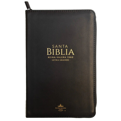 BIBLIA ESPAÑOLA SANTA BIBLIA LETRA GRANDE CIERRE NEGRO BIBLIA ESPAÑOLA SANTA BIBLIA LETRA GRANDE CIERRE NEGRO