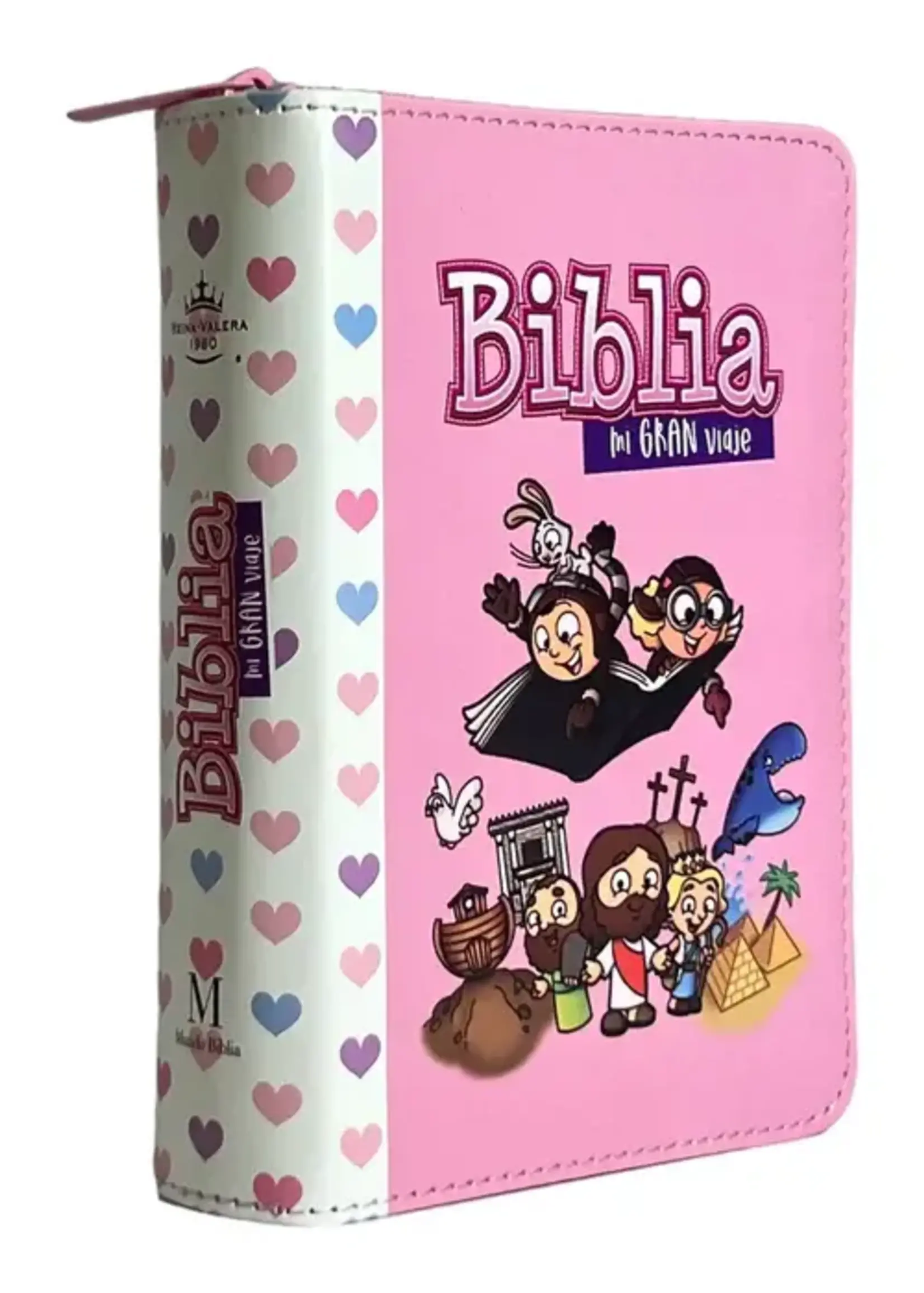 MUNDO BIBLIA SANTA BIBLIA PARA NIÑOS CIERRE ROSA