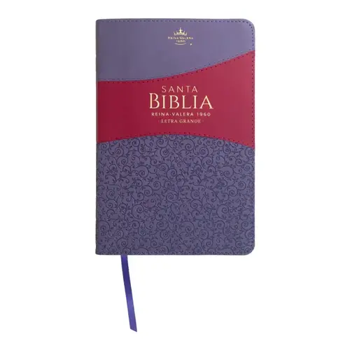 MUNDO BIBLIA SANTA BIBLIA LETRA GRANDE INDICES BITONO LILA ROSA