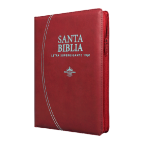 SOCIEDAD BIBLICA SANTA BIBLIA  RVR6 LETRA SUPER GIGANTE 19PTS CIERRE ROJO