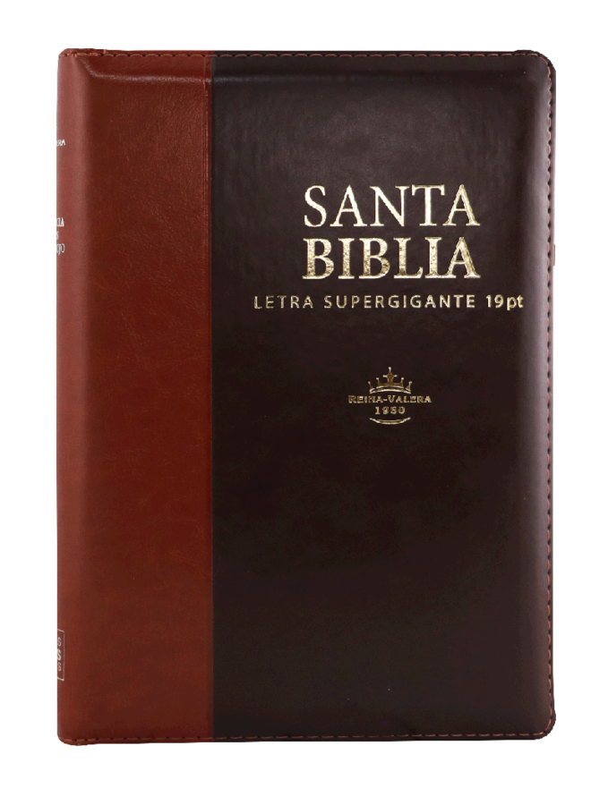 BIBLIA LETRA SUPER GIGANTE INDICADORES CIERRE NEGRO CON CAFE