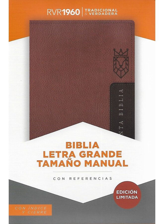 BIBLIA HOLMAN LETRA GRANDE MANUAL CIERRE E INDICADORES CAFE
