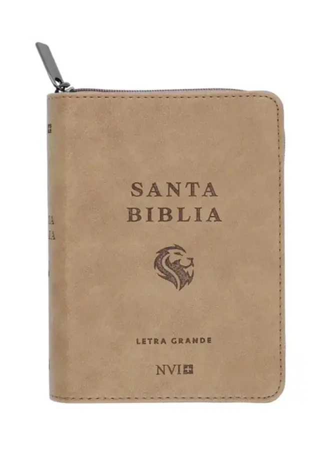 Biblia NVI Letra Grande, Tamaño Bolsillo – Zipper - Marron claro