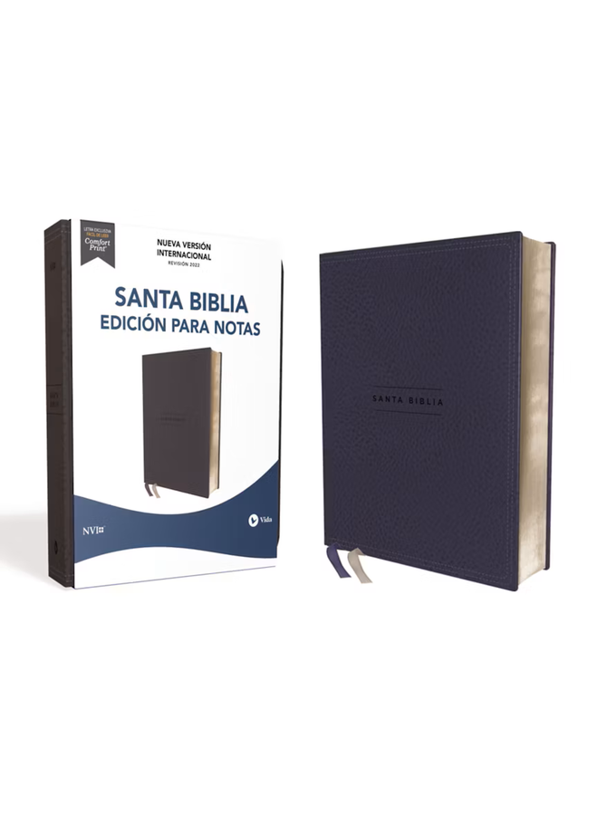 Biblia NVI,  Edición para Notas, Leathersoft, Azul Marino, Texto revisado 2022,