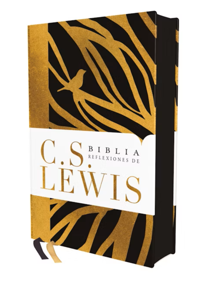 Biblia Reflexiones de C. S. Lewis, Tapa dura, Negro, Reina Valera Revisada, Interior a dos colores,