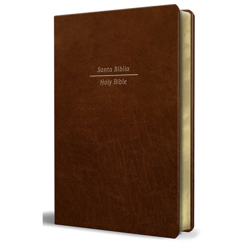 ORIGEN Biblia Bilingüe Reina Valera 1960/ESV Tamaño grande piel marrón