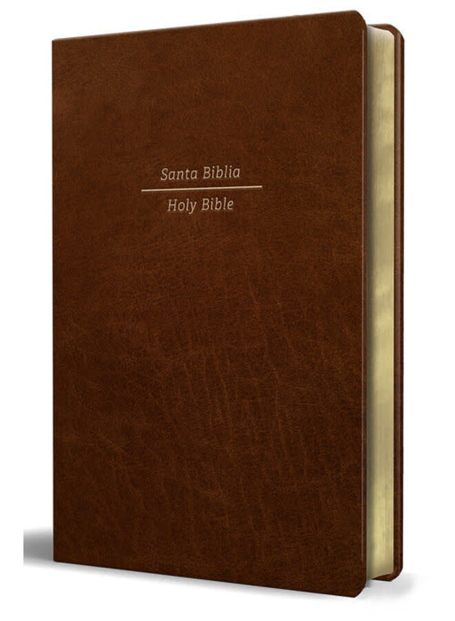 Biblia Bilingüe Reina Valera 1960/ESV Tamaño grande piel marrón